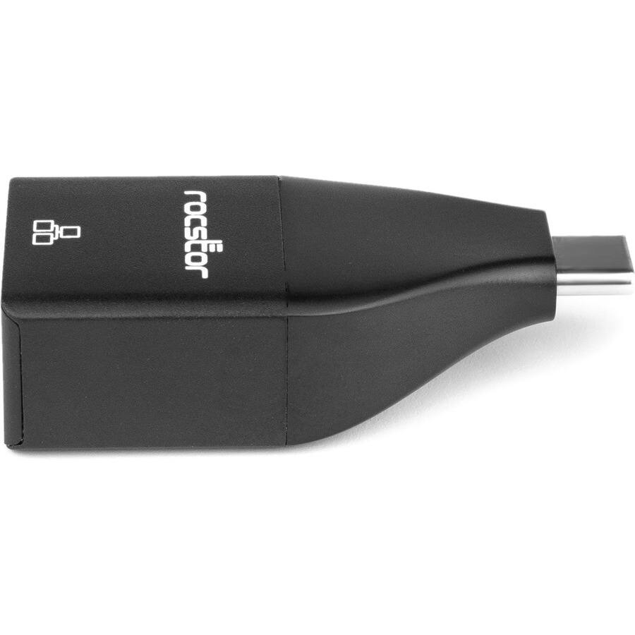 Alt View 5. Rocstor - Rocstor USB-C to Gigabit Ethernet Network Adapter - Rocstor Premium USB-C to Gigabit Ethernet Adapter - 1Gbps NIC USB-C - Black.