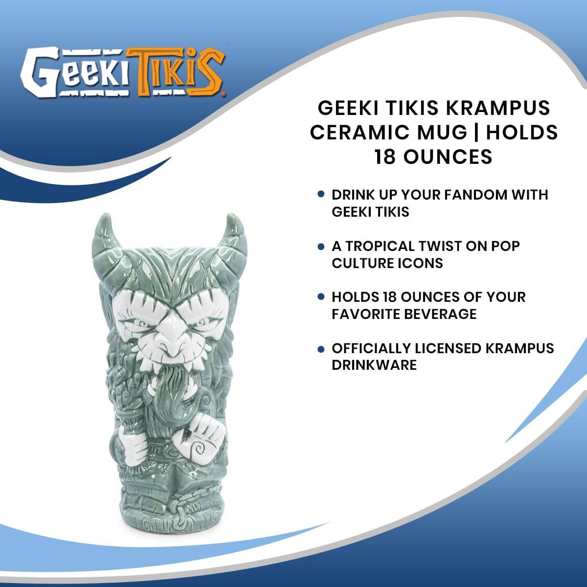 Geeki Tikis Geeki Tikis Krampus Ceramic Mug | Holds 18 Ounces

Drink up your fandom with Geeki Tikis

A tropical twist on pop culture icons

Holds 18 ounces of your favorite beverage

Officially licensed Krampus drinkware