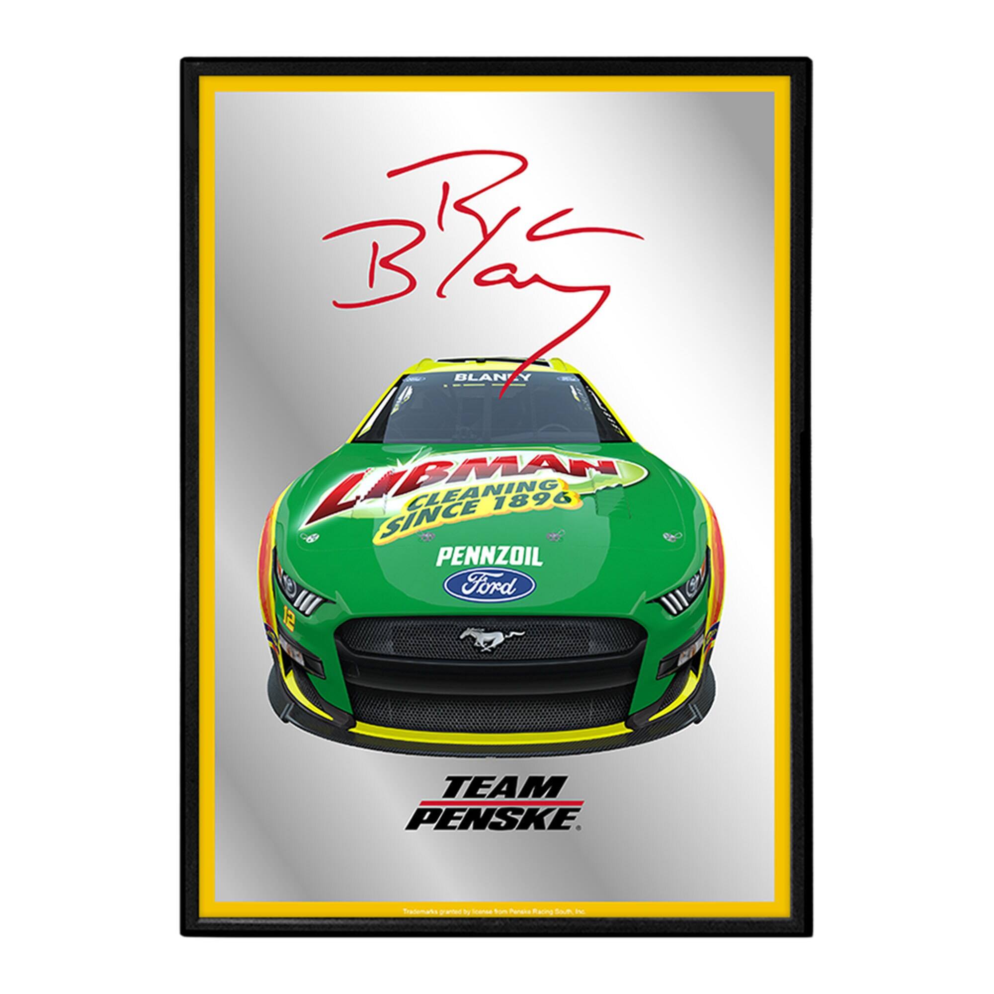 Ryan Blaney 19" x 27" Framed Mirrored Wall Sign