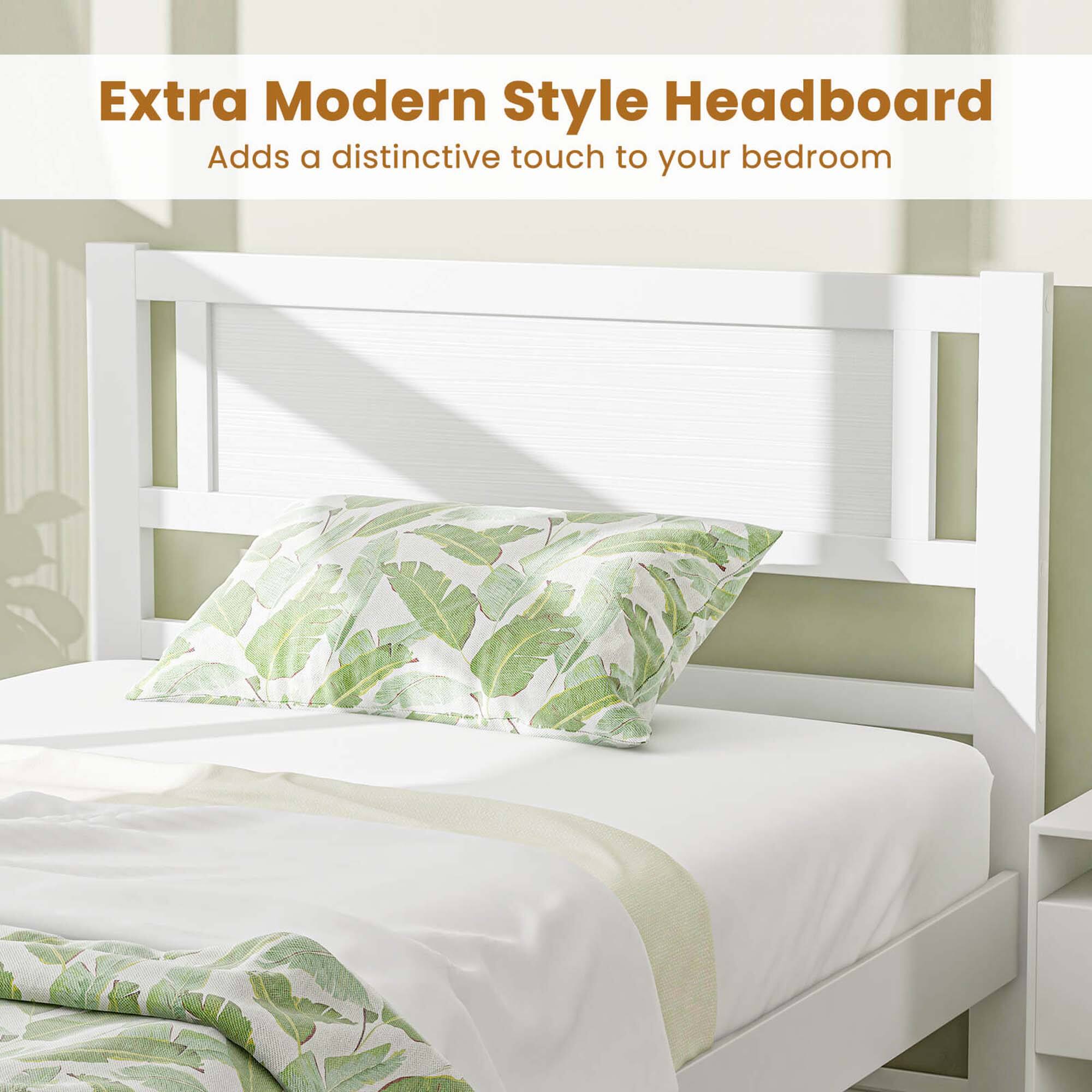 Extra Modern Style Headboard Adds a distinctive touch to your bedroom.