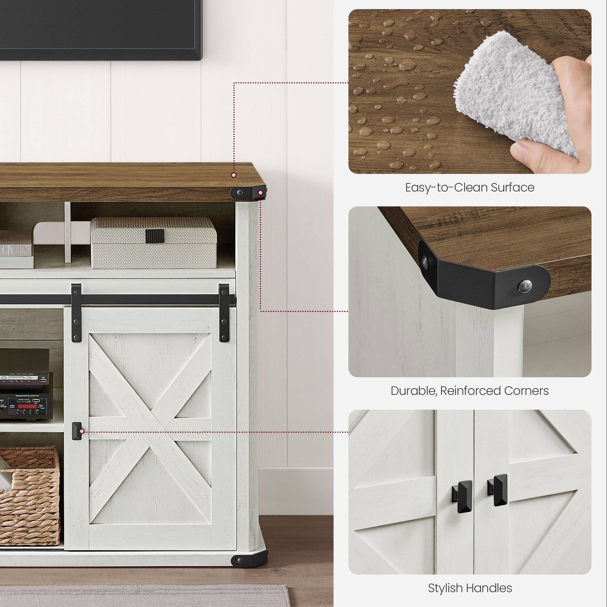 Easy-to-Clean Surface  
Durable, Reinforced Corners  
Stylish Handles