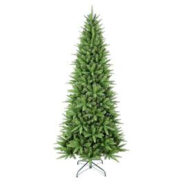 Boyel Living - 4 ft. Slim Christmas Tree with 424 Tips PE PVC Hinged Branches Stable Metal Stand for Small Spaces - Green