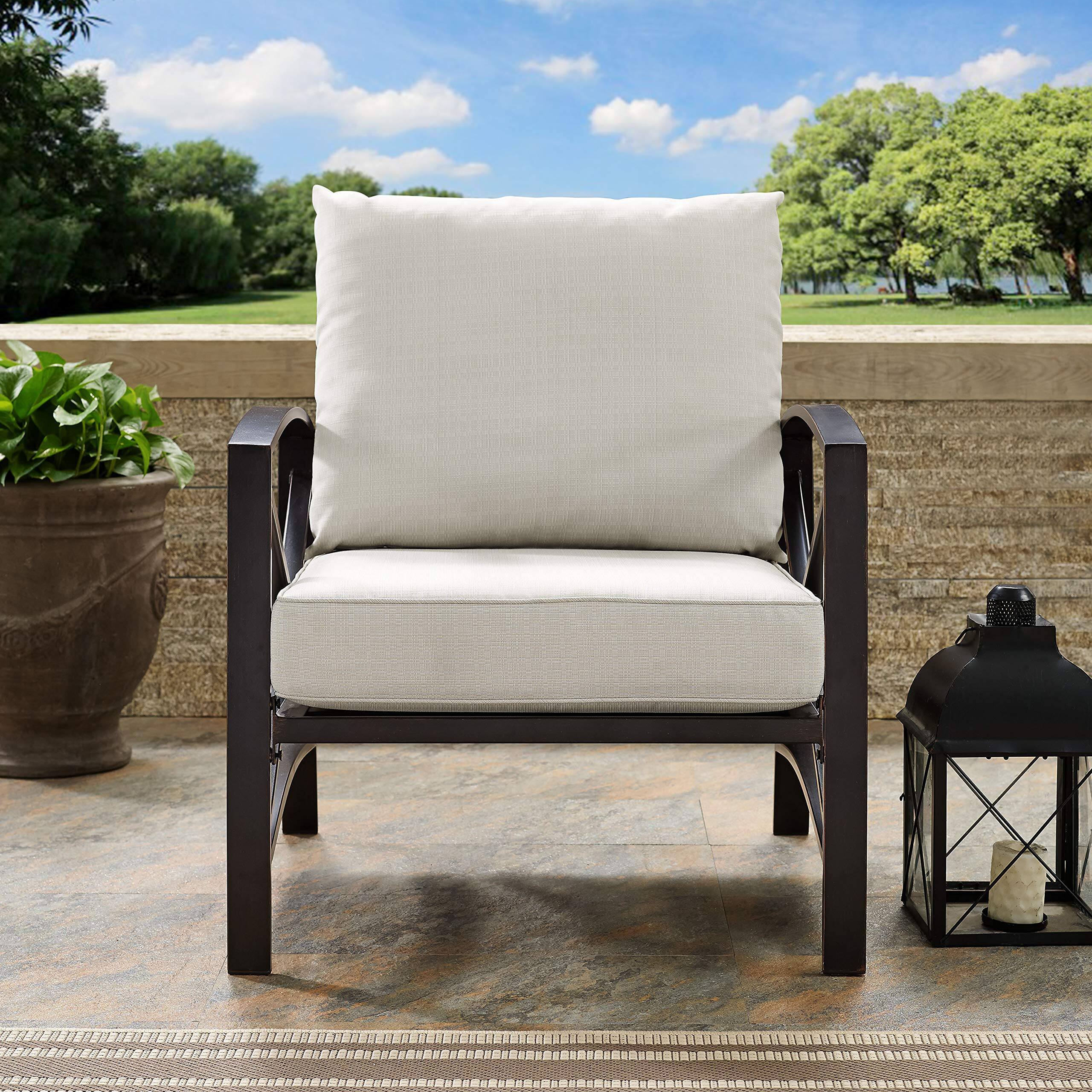 Alt View 4. Crosley Furniture - Kaplan Outdoor Chair - Oatmeal.
