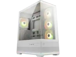 MSI - MAG PANO 110R PZ - Gaming PC Case, Tempered Glass, 4x120mm ARGB Fans, 360mm Liquid Cooling, Mesh Panel - White