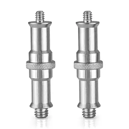 Front. Neewer - 2-Pack 1/4" to 3/8" Metal Screw Adapters, for Light Stands, ST24.