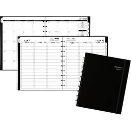 AT-A-GLANCE - 2025-2026 Move-A-Page 9" x 11" Academic Year Weekly & Monthly Planner, Plastic Cover - Black