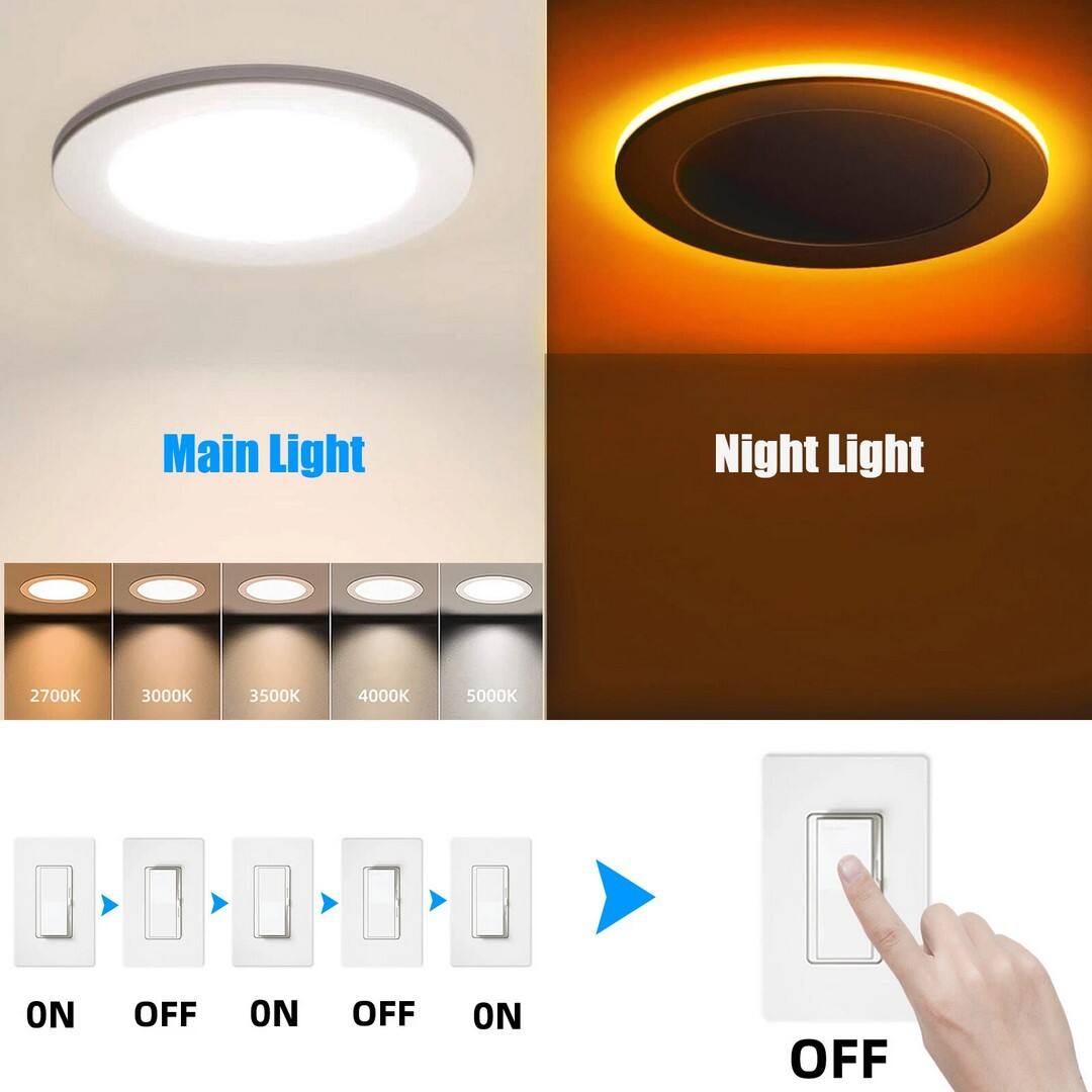 Main Light  
Night Light  
2700K  
3000K  
3500K  
4000K  
5000K  
ON  
OFF  
ON  
OFF  
ON  
OFF