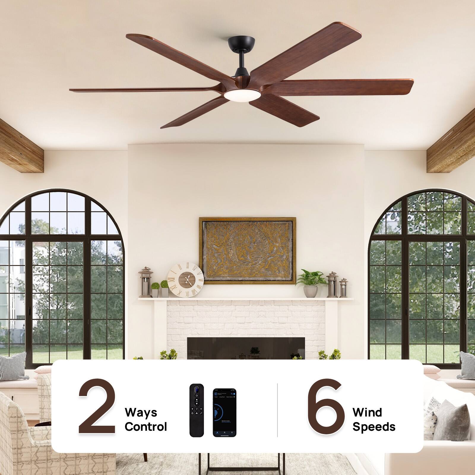 2 Ways Control  
6 Wind Speeds