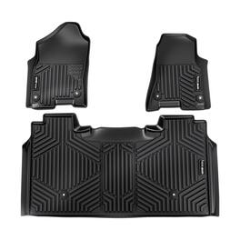 VEVOR - Automotive Floor Mats, Fits for Dodge Ram 1500 Crew Cab 2019-2024, 3 pcs Front and 2nd Row Liners - Black