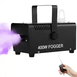 Topteng - 400W Mini Fog Machine with Wireless Remote -Portable Smoke Machine,0.75L Tank,6000 CuFt/Min,for Party Wedding Stage Club