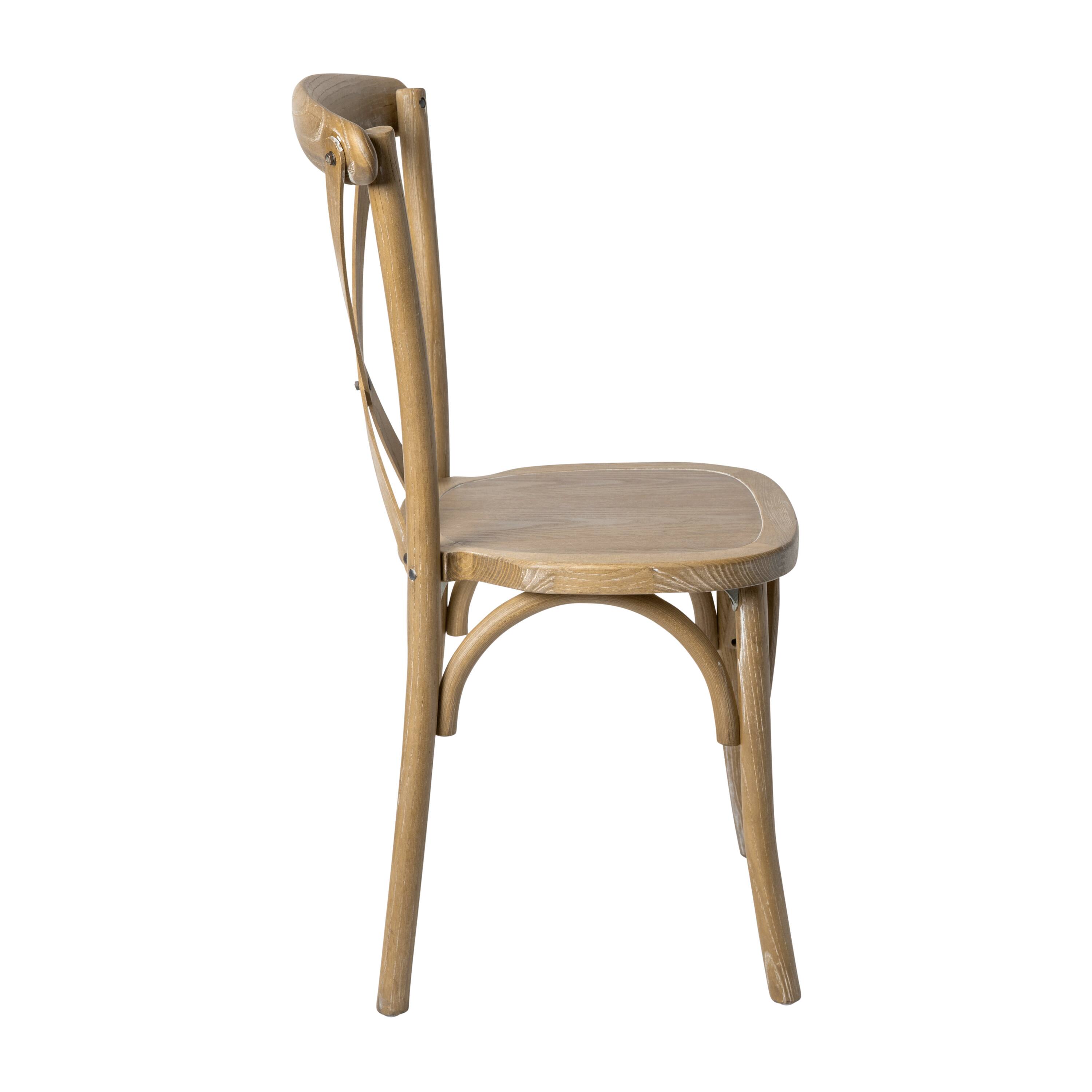 Alt View 8. Emma + Oliver - X-Back Chair - Medium Natural White Grain.