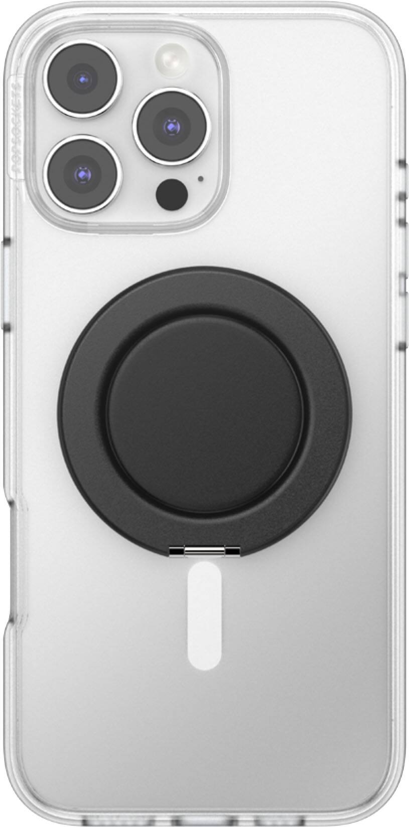 Alt View 5. PopSockets - MagSafe Kick-Out Universal Magnetic Grip & Stand with Adapter Ring for Cell Phones - Black.
