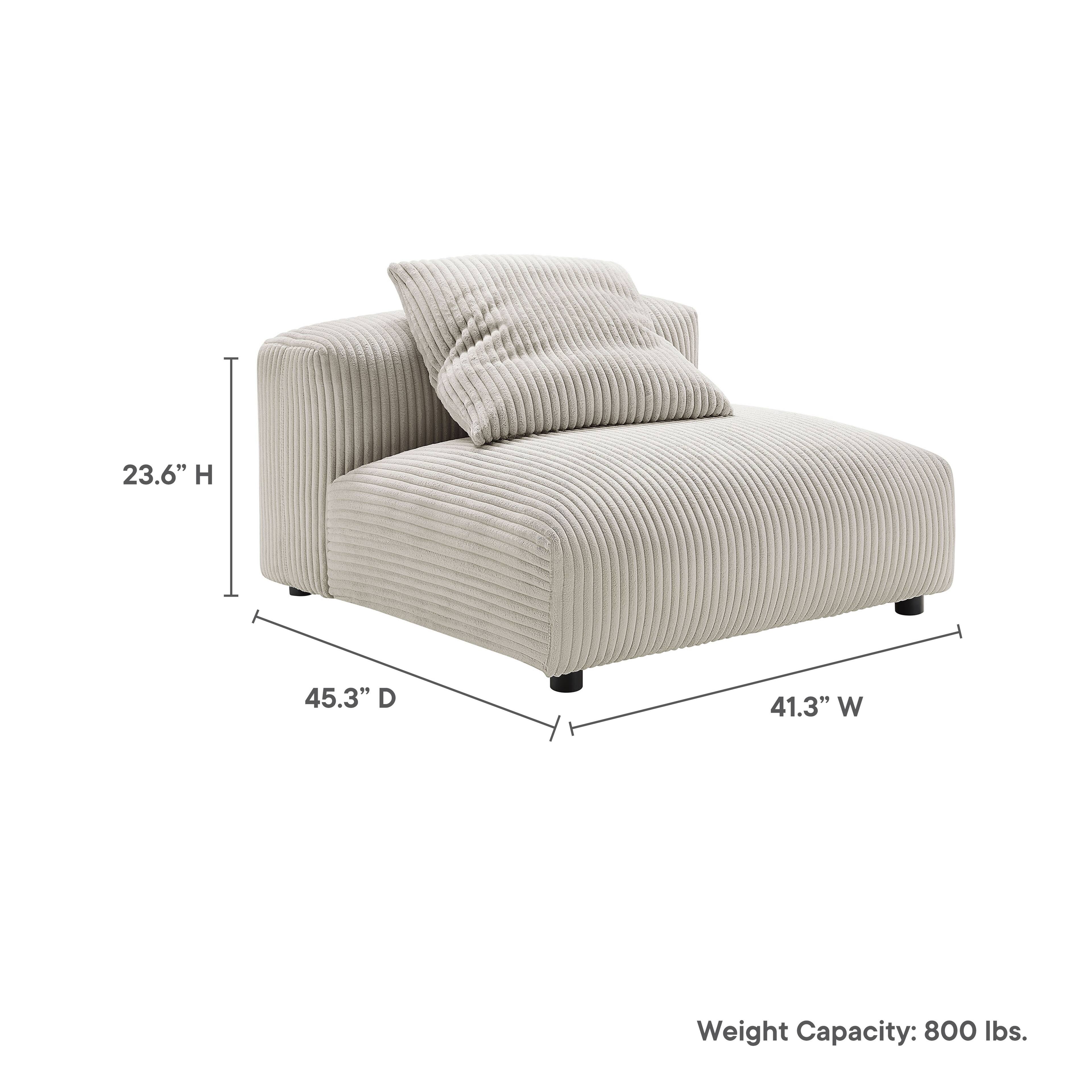23.6" H 45.3" D 41.3" W  
Weight Capacity: 800 lbs.