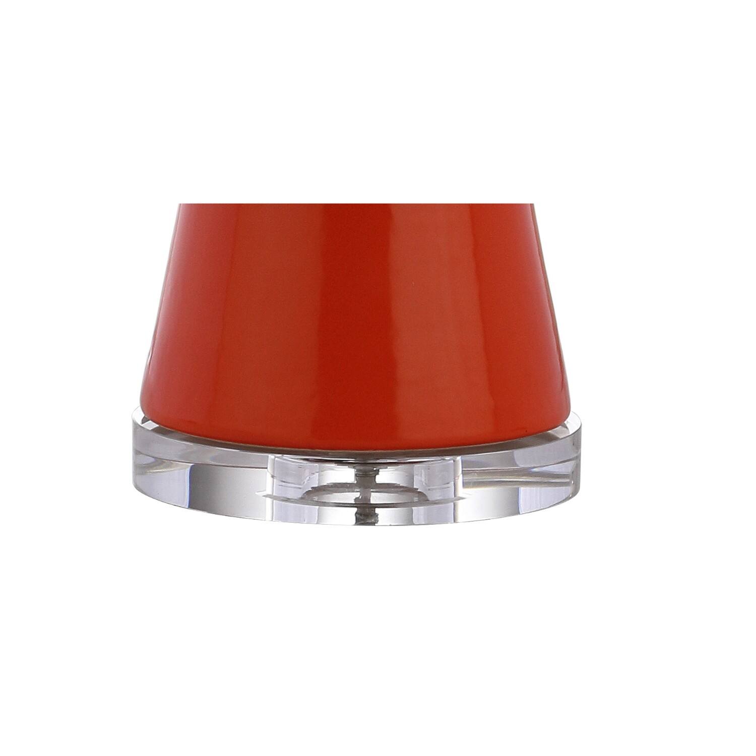 Alt View 7. Jonathan Y - Julia 28.5" Ceramic LED Table Lamp, Coral - Coral.