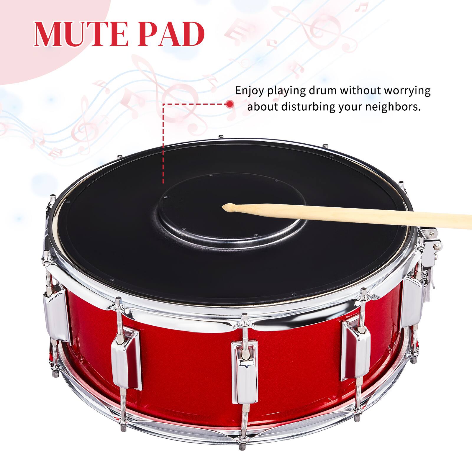 MUTE PAD

Enjoy playing drum without worrying about disturbing your neighbors.
