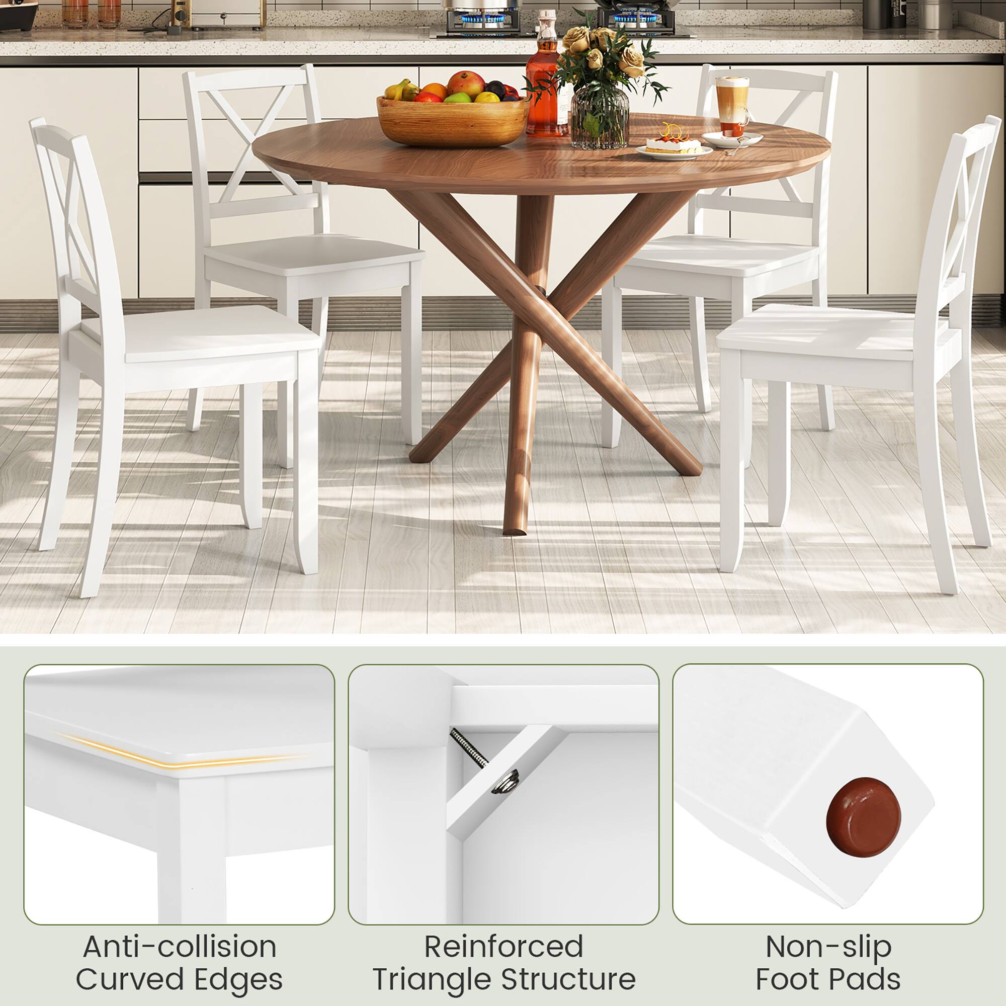 - Anti-collision Curved Edges
- Reinforced Triangle Structure
- Non-slip Foot Pads