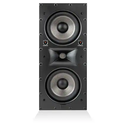 Front. JBL - Studio 6 Dual-8" 2-Way In-Wall Speaker - Black.