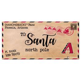 Fan Creations - Arizona Diamondbacks 6'' x 12'' Letter to Santa Sign - Multicolor
