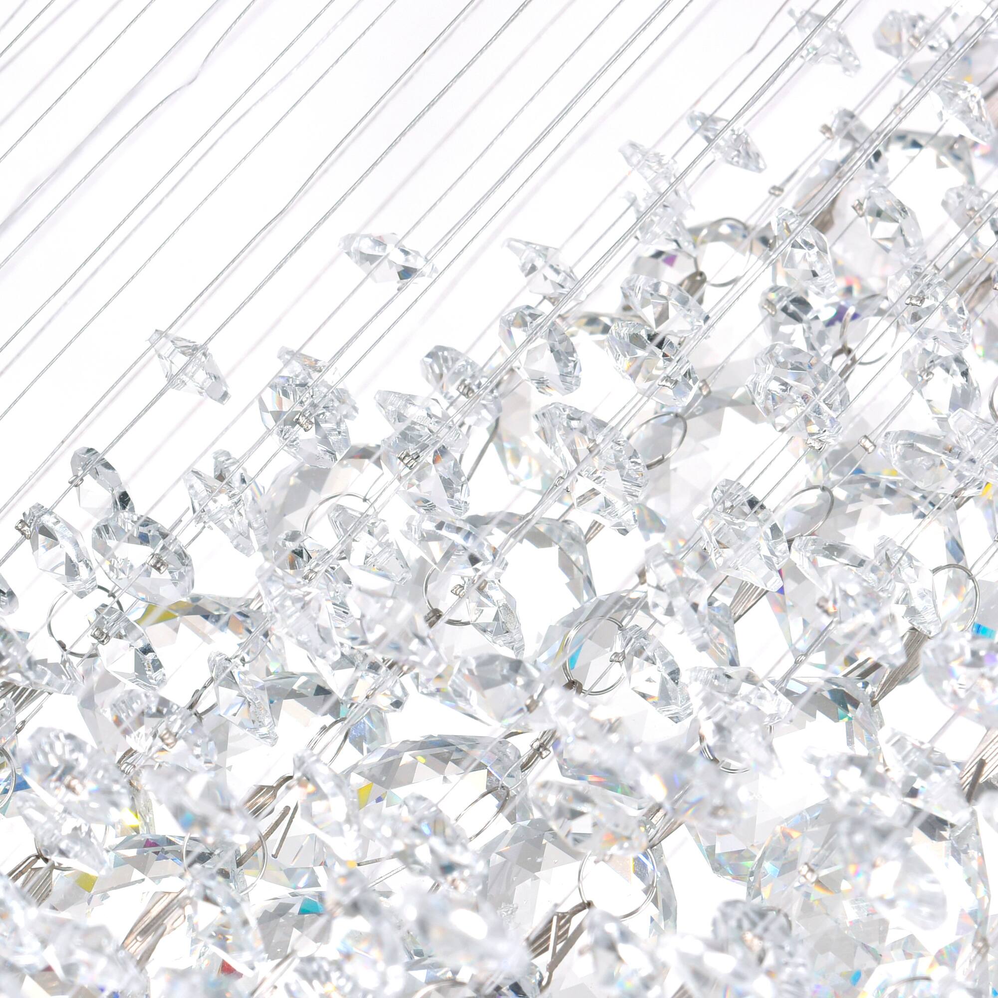 Alt View 1. CWI Lighting - Ribbon 8 Light Flush Mount With Chrome Finish - Chrome.