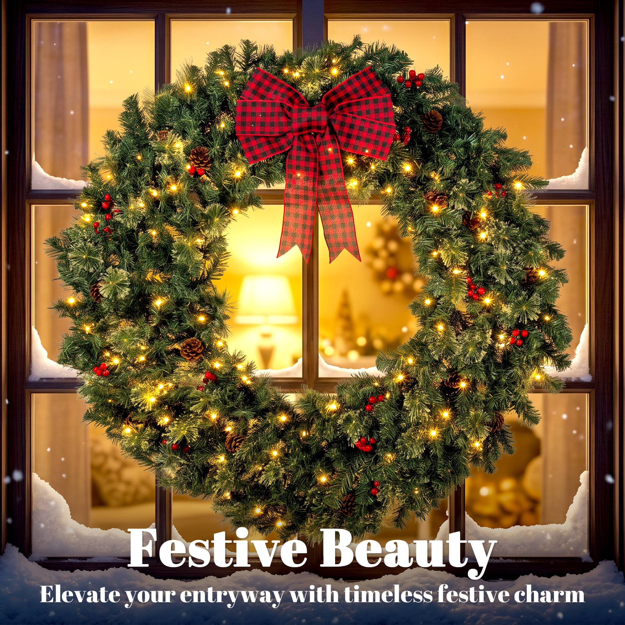 Festive Beauty  
Elevate your entryway with timeless festive charm