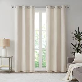 BreeBe - Basketweave Room Darkening Curtain Panel Pair(2 Pcs Window Panels) - Ivory