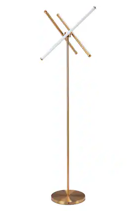Front. Hivvago - Garza Floor Lamp Brass - Brass.