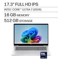 HP - OmniBook X 17.3" Full HD Touchscreen Laptop - Intel Core Ultra 7 (2024) - 16GB Memory - 512GB SSD - Copilot+ PC - Glacier Silver