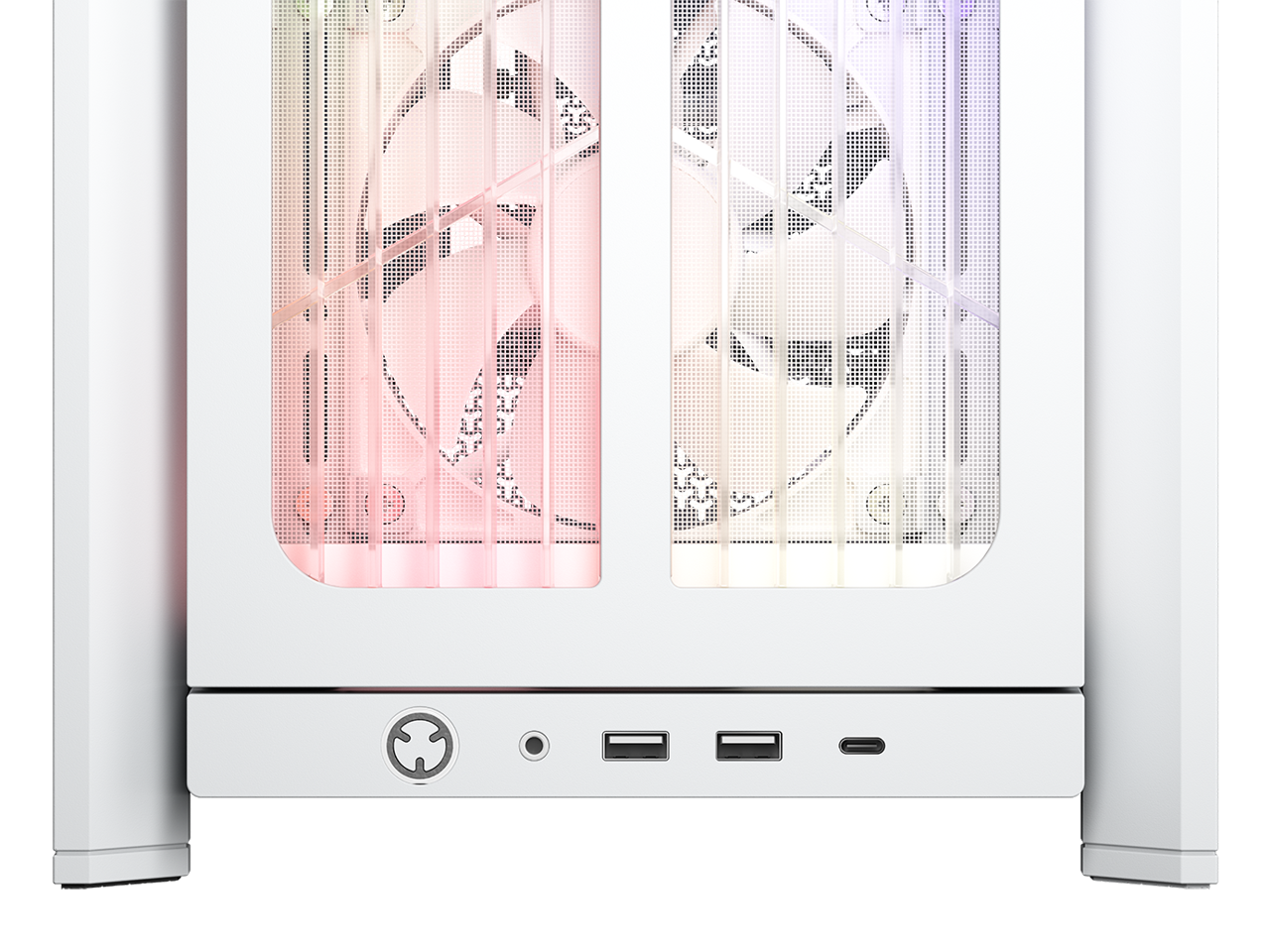 Alt View 7. CORSAIR - CORSAIR 4000X RS Mid-Tower Case, White - RGB Panel, 4x RS120 Fans, Dual 360mm Radiator Support - White.