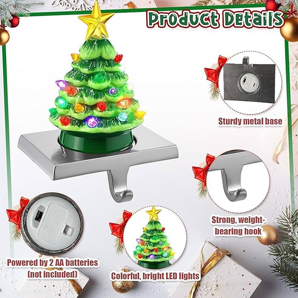 Product Details

- Sturdy metal base
- Strong, weight-bearing hook
- Powered by 2 AA batteries (not included)
- Colorful, bright LED lights