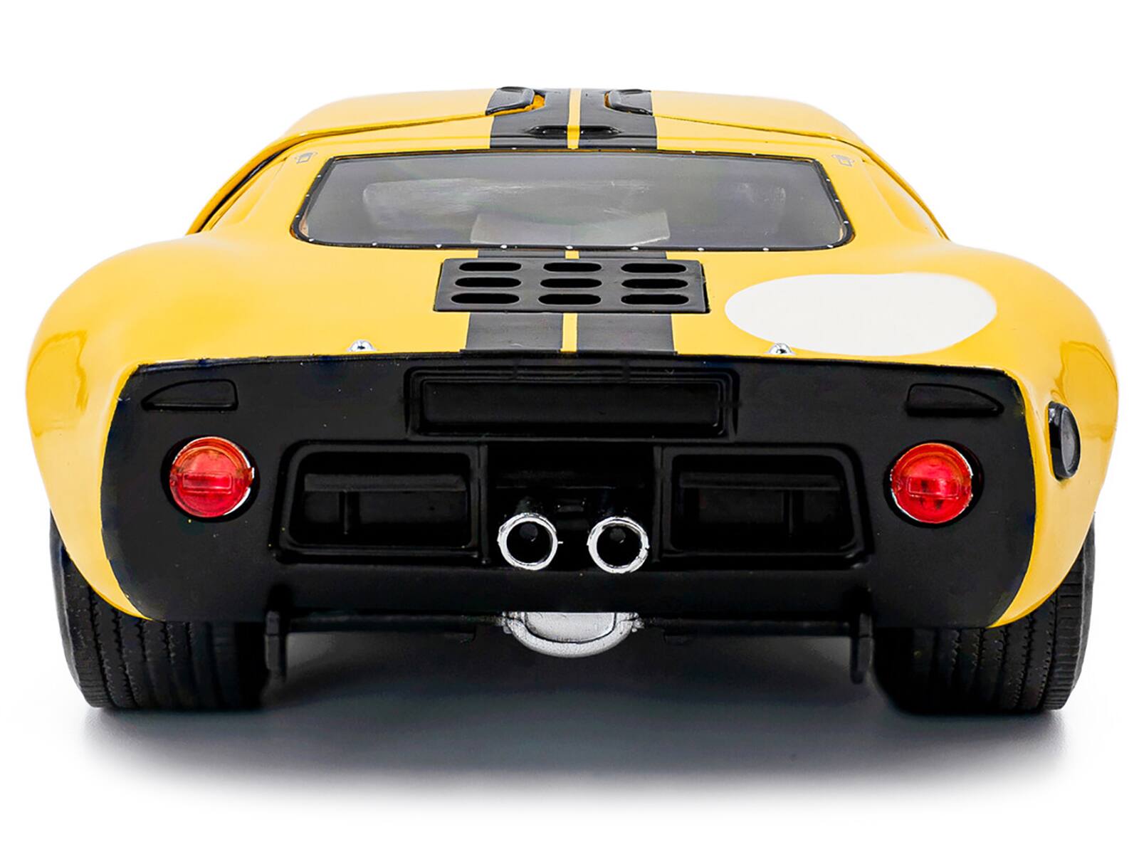 Alt View 5. Solido - 1968 Ford GT40 MK1 Yellow with Black Stripes "Competition" Series 1/18 Diecast Model Car by Solido.