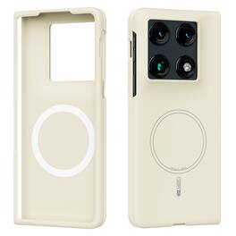 Dteck - Magnetic Case for Motorola Razr Fold (2026) Anti-Scratch Shockproof Rugged PC Slim Fit Wireless Charging Cover - Beige