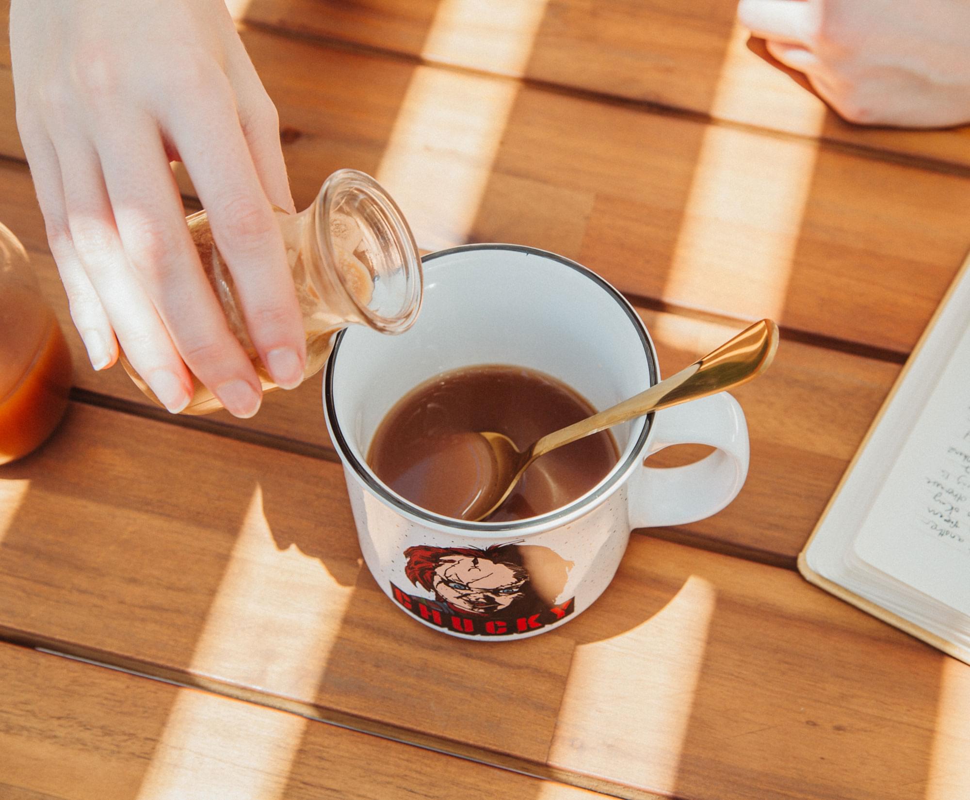Alt View 4. Silver Buffalo - Child's Play Chucky Ceramic Camper Mug | Holds 20 Ounces - Red.
