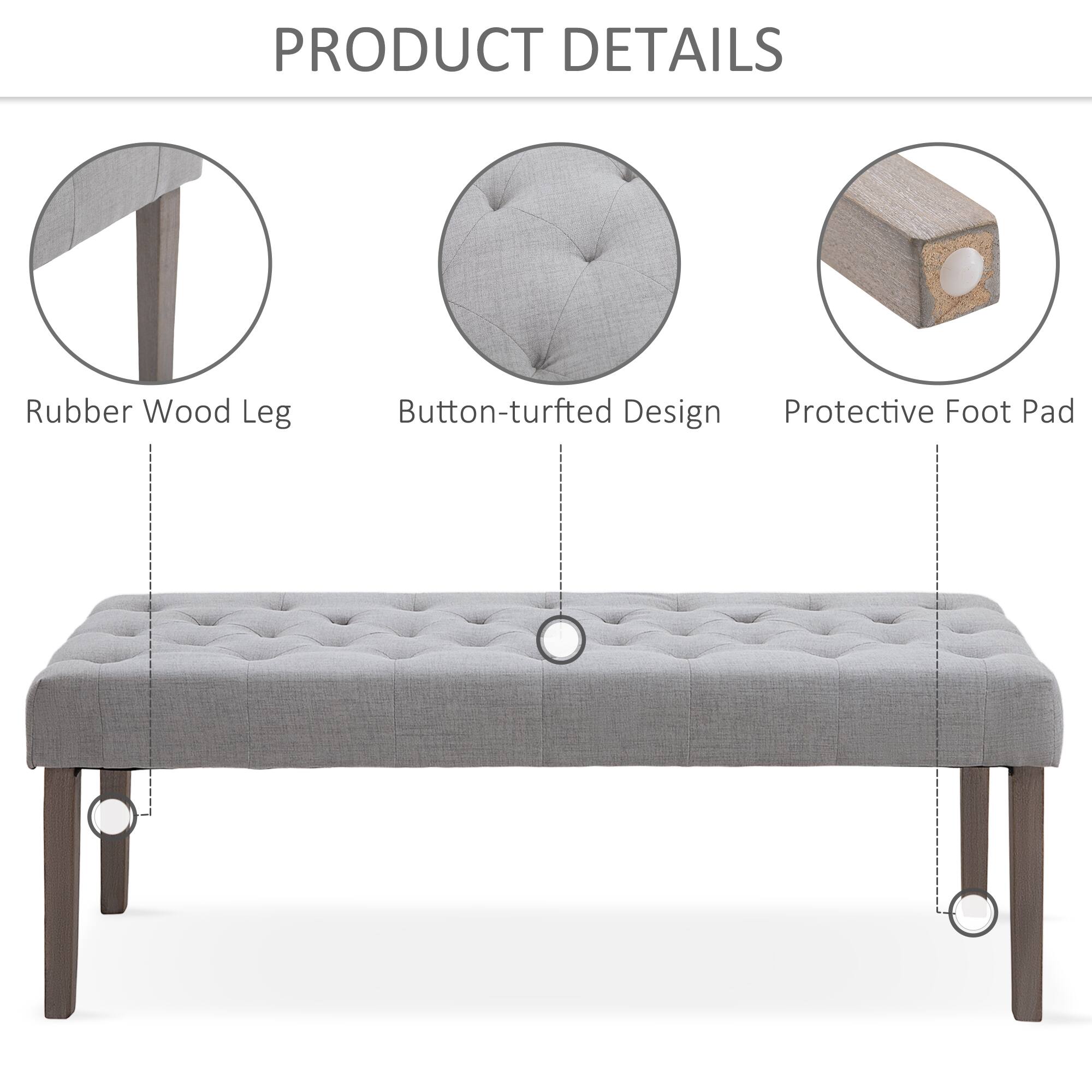 PRODUCT DETAILS

- Rubber Wood Leg
- Button-tufted Design
- Protective Foot Pad