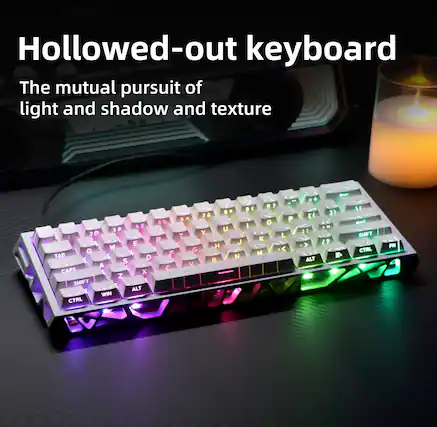 Hollowed-out keyboard
The mutual pursuit of light and shadow and texture