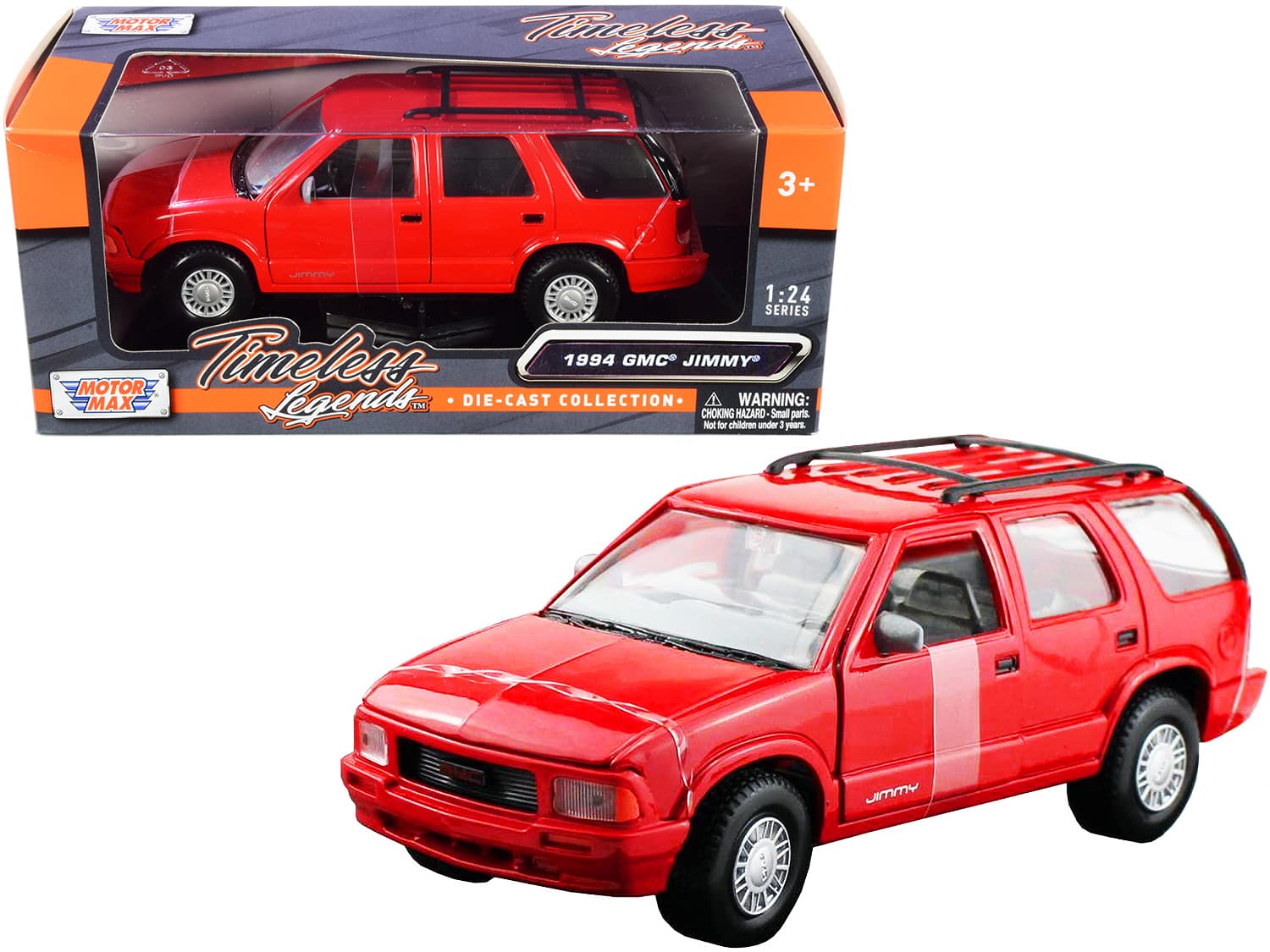 "1994 GMC Jimmy with Roof Rack Red ""Timeless Legends"" Series 1/24 Diecast Model Car by Motormax" price history on PriceWatchPro