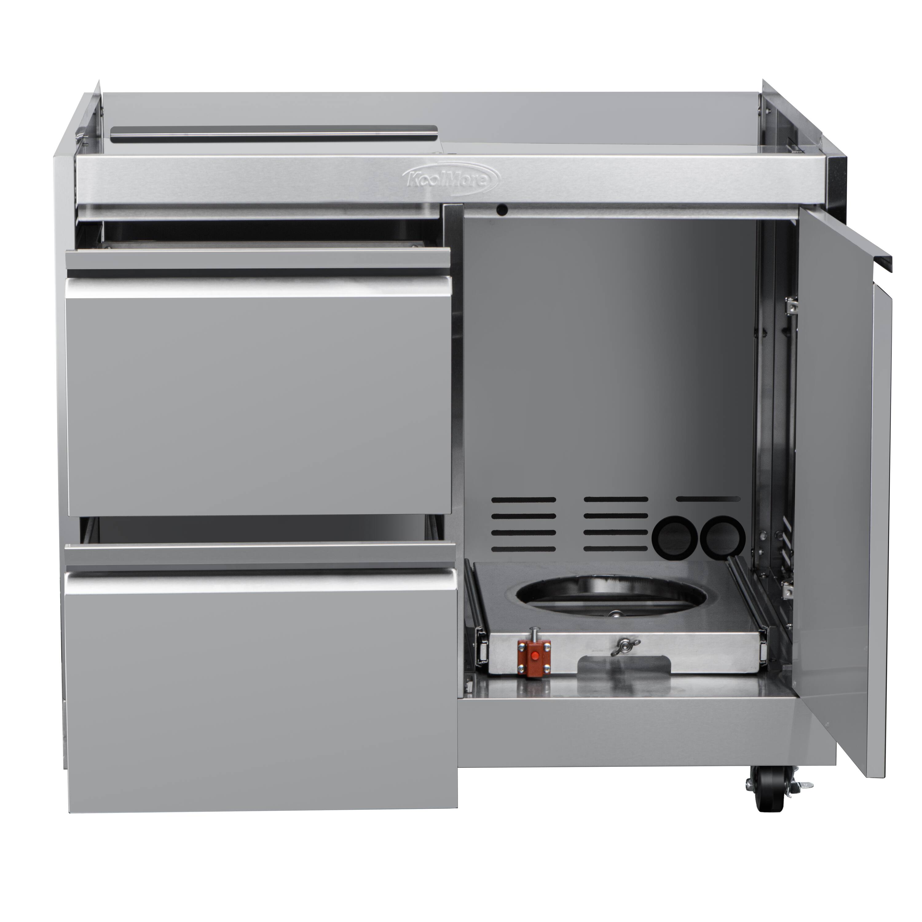 Alt View 6. Koolmore - 32 in. Outdoor Stainless-Steel Cabinet for Built-in BBQ Grill with 2 Drawers (KM-OKS-BQ30CAB) - Stainless Steel.