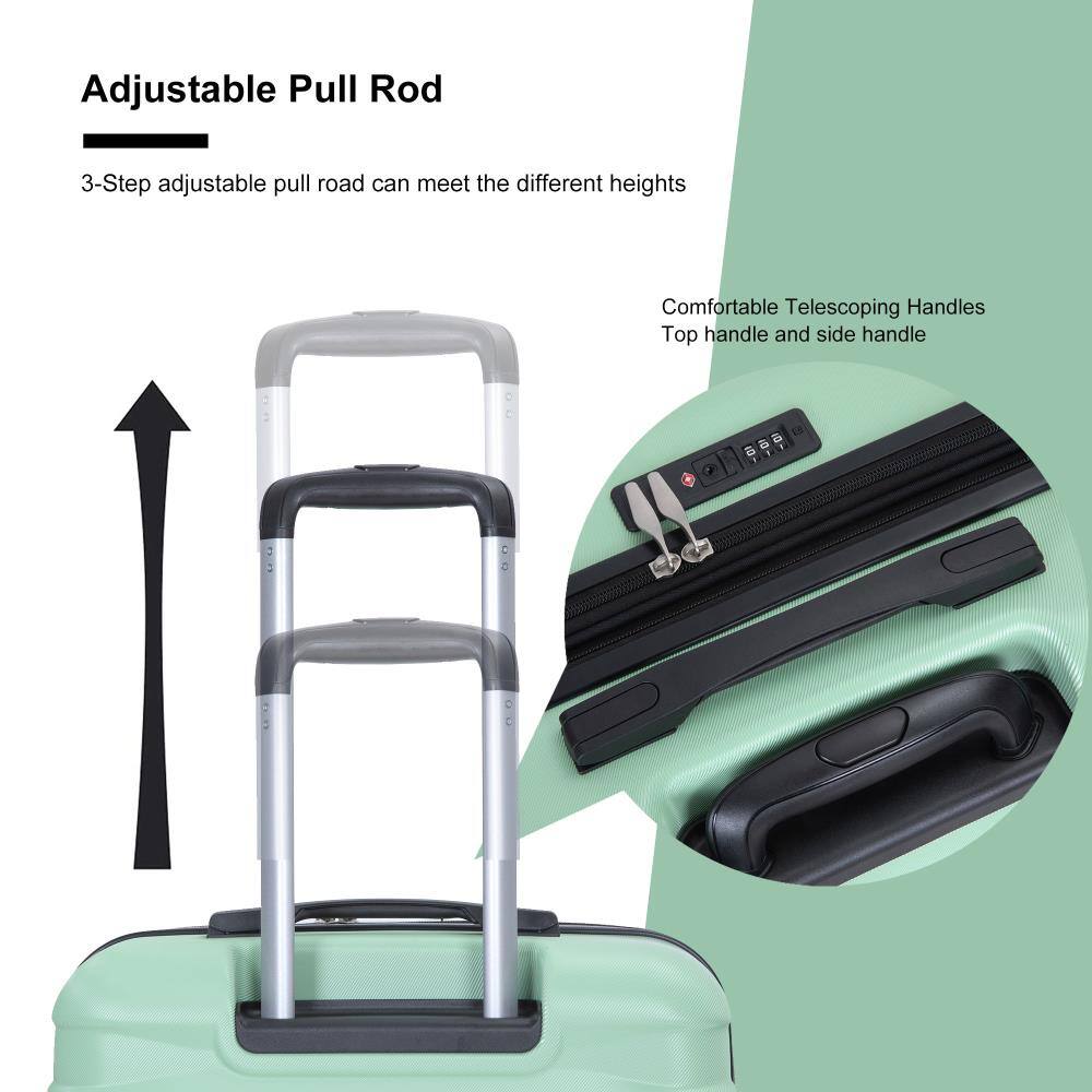 Adjustable Pull Rod  
3-Step adjustable pull rod can meet the different heights  

Comfortable Telescoping Handles  
Top handle and side handle