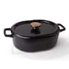 Front. Alva - Alva Nori Enameled Cast Iron Dutch Oven 6Qt. - Nonstick, Oven Safe and Toxin-Free Cookware - Black.