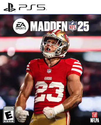 P PS5 6 EA MADDEN 25 SPORTS NFL EVERYONE E ESRB 9 NFL AGERS 23 NFLPA - E (Everyone)