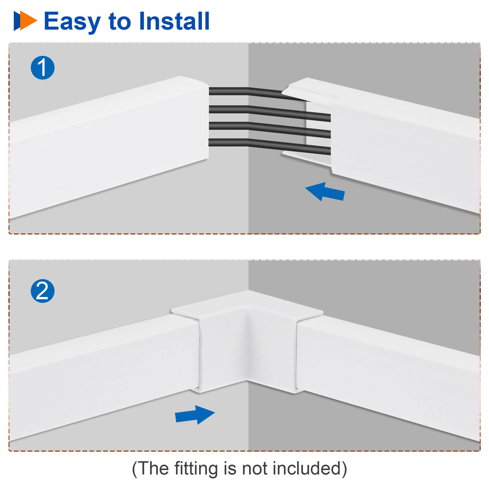 Easy to Install

1. (The fitting is not included)

2.