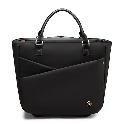 Front. Swissdigital Design - Swissdigital SD4528L-01 Katy Rose NG Black Tote Cabin - Black.