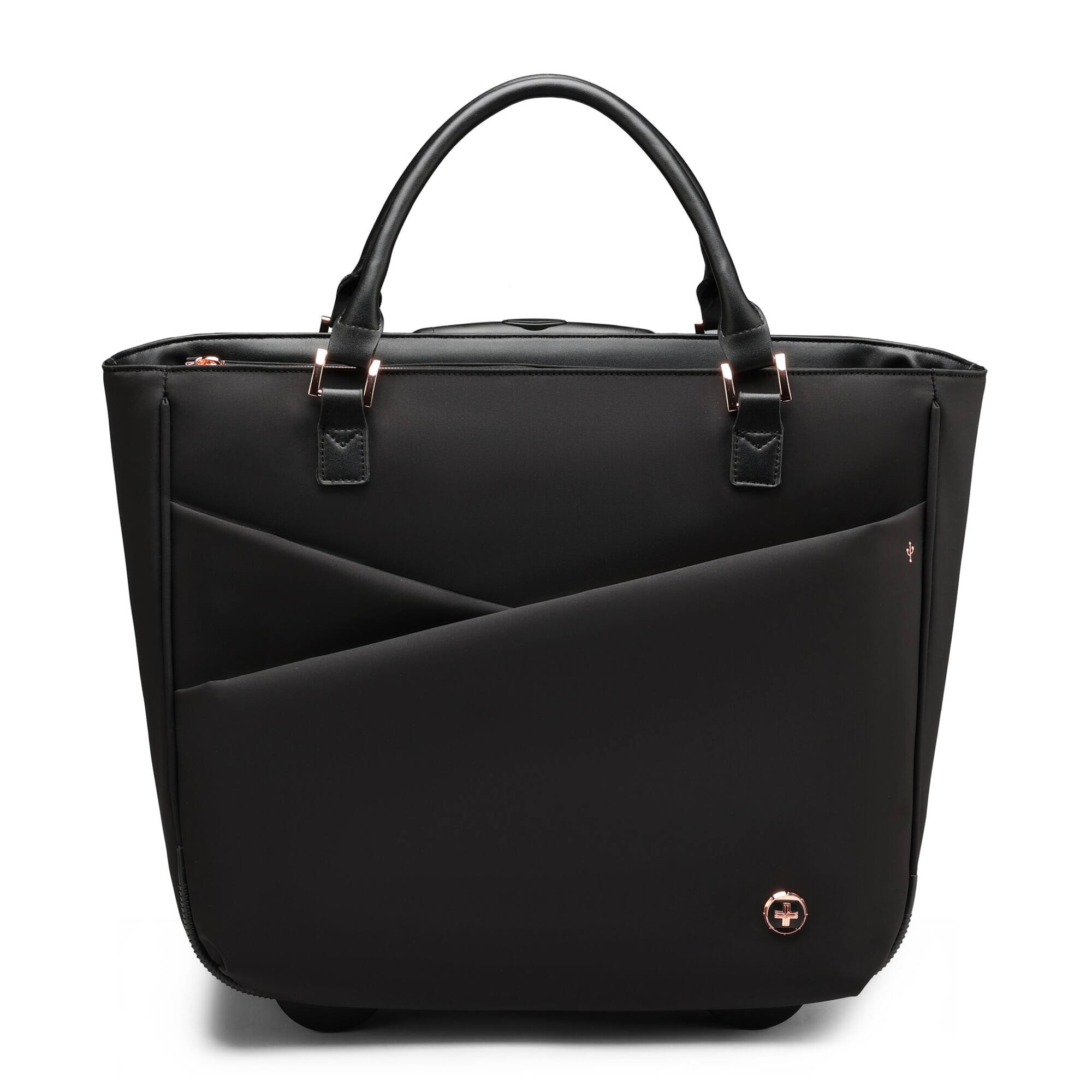 Front. Swissdigital Design - Swissdigital SD4528L-01 Katy Rose NG Black Tote Cabin - Black.