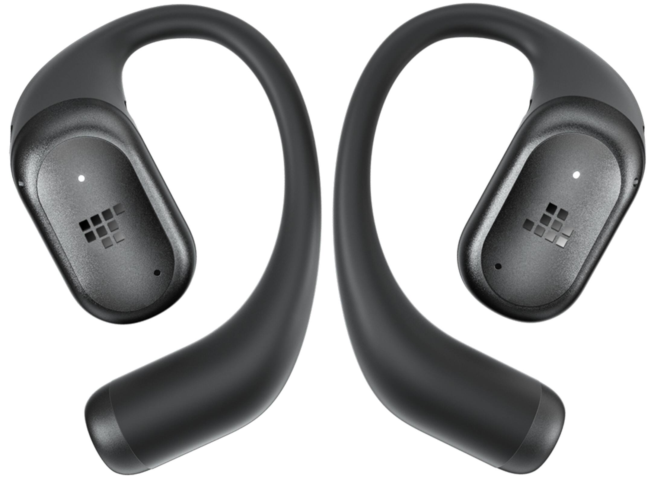 Left. Tronsmart - OpenFly 2 Pro Open-Ear Headphones, True Wireless Bluetooth Earphones with AI ENC 4 Mics Clear Calls, 40H Playtime, IPX5 - Black.