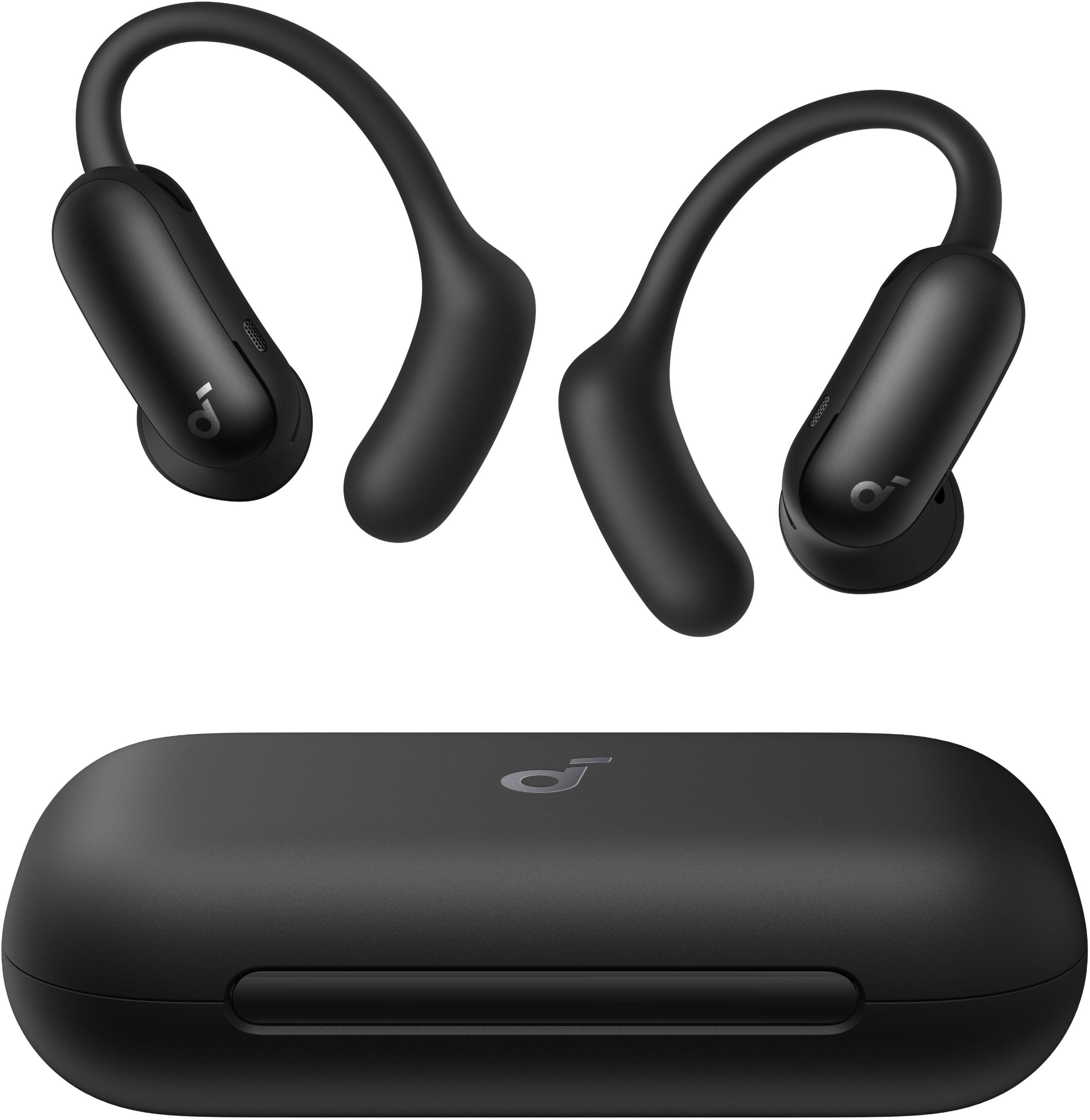 Alt View 8. Soundcore - by Anker AeroFit 2 Pro Dual-Form Wireless Bluetooth Earbuds with Open-Ear and Active Noise Cancellation Seamless Switch - Black.
