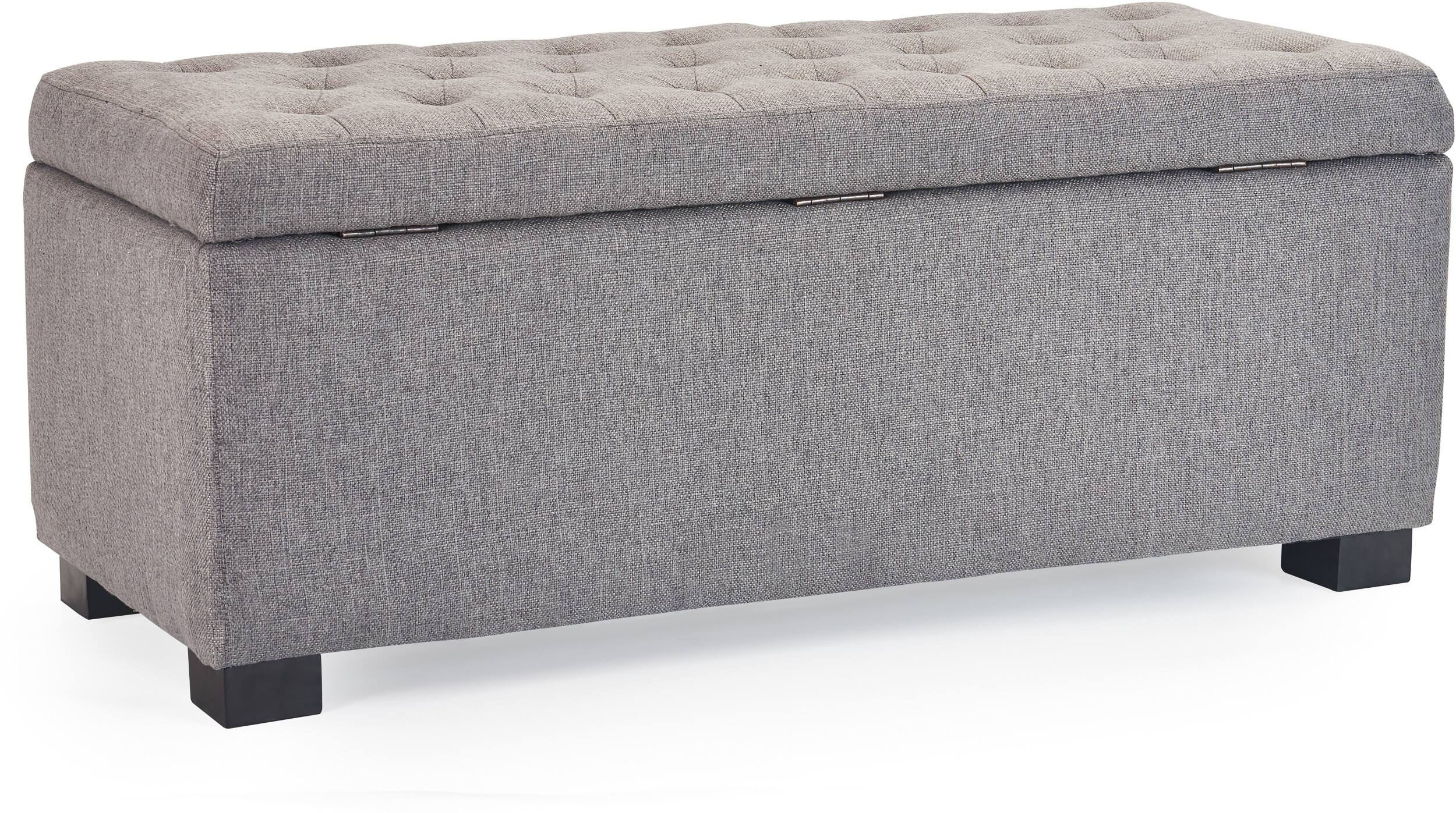 Alt View 12. Adore Decor - Arlo Upholstered Storage Bench - Gray.