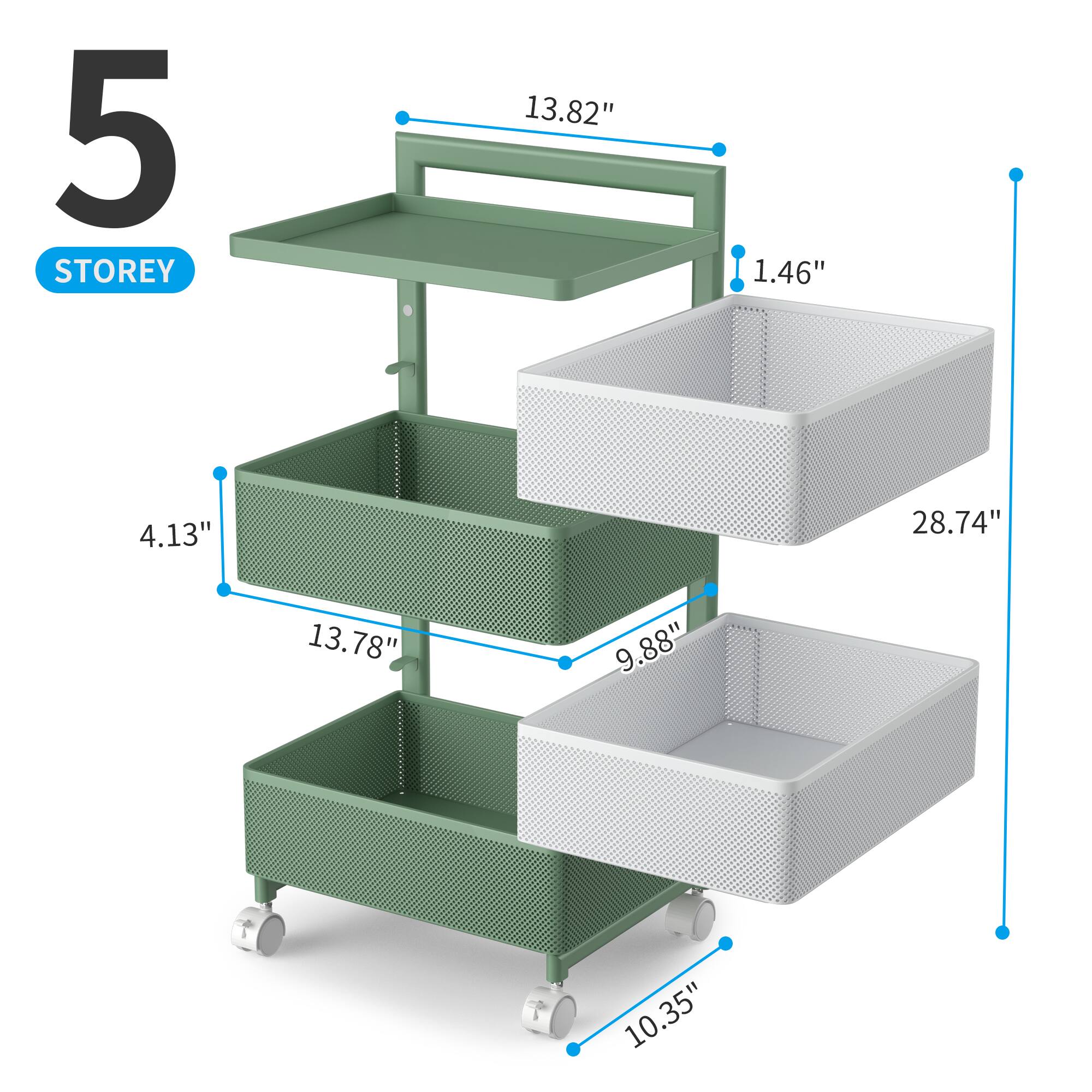 5 STOREY

13.82"  
1.46"  
4.13"  
28.74"  
13.78"  
9.88"  
10.35"