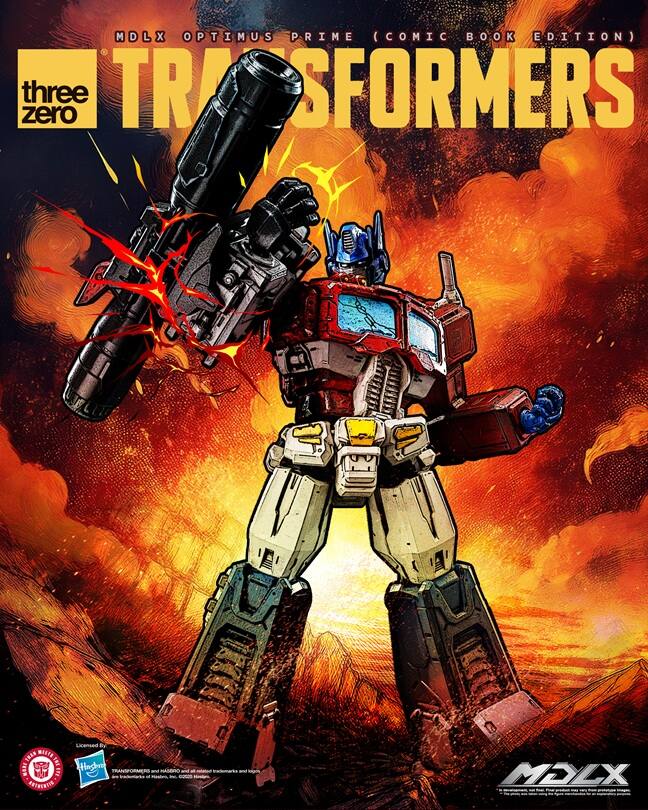 MDLX OPTIMUS PRIME (COMIC BOOK EDITION)  
three zero  
TRANSFORMERS  

Licensed By  
Hasbro - High Plains - Iumanta - MBLX