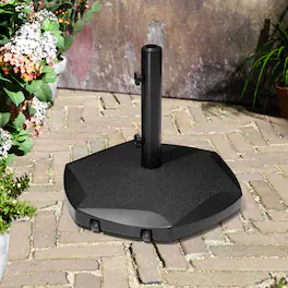 Crestlive Products - Blow Molding Cement-Filled Market Patio Umbrella Base - Black