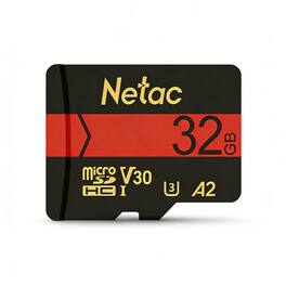 Netac - P500 32GB microSDHC U3 A2 V30 High-Speed Memory Card for GoPro & 4K Action Cameras, 170MB/s Read, 100MB/s Write