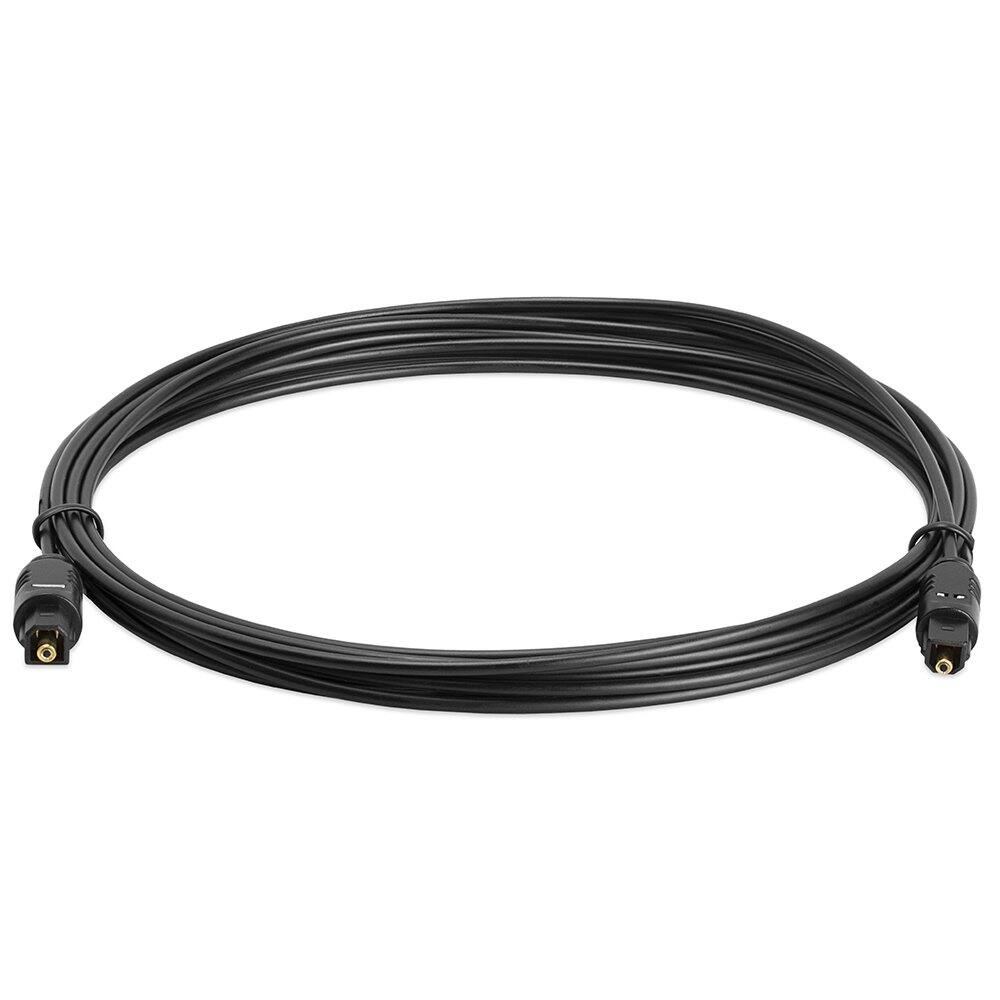 Angle. Cmple.com - Toslink Optical Audio Cable 12ft Black S/PDIF Fiber Optic Cord Gold-Plated - Black.